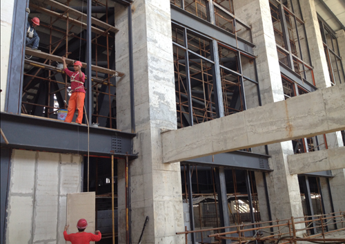 武漢國博內(nèi)部隔墻板工程展示二